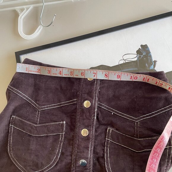 Asos Western Button Front Corduroy Mini Skirt - Picture 4 of 5